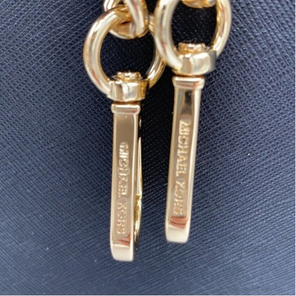 Michael Kors Jet Set Travel Medium Saffiano Leather Dome Satchel Black - Picture 8 of 16